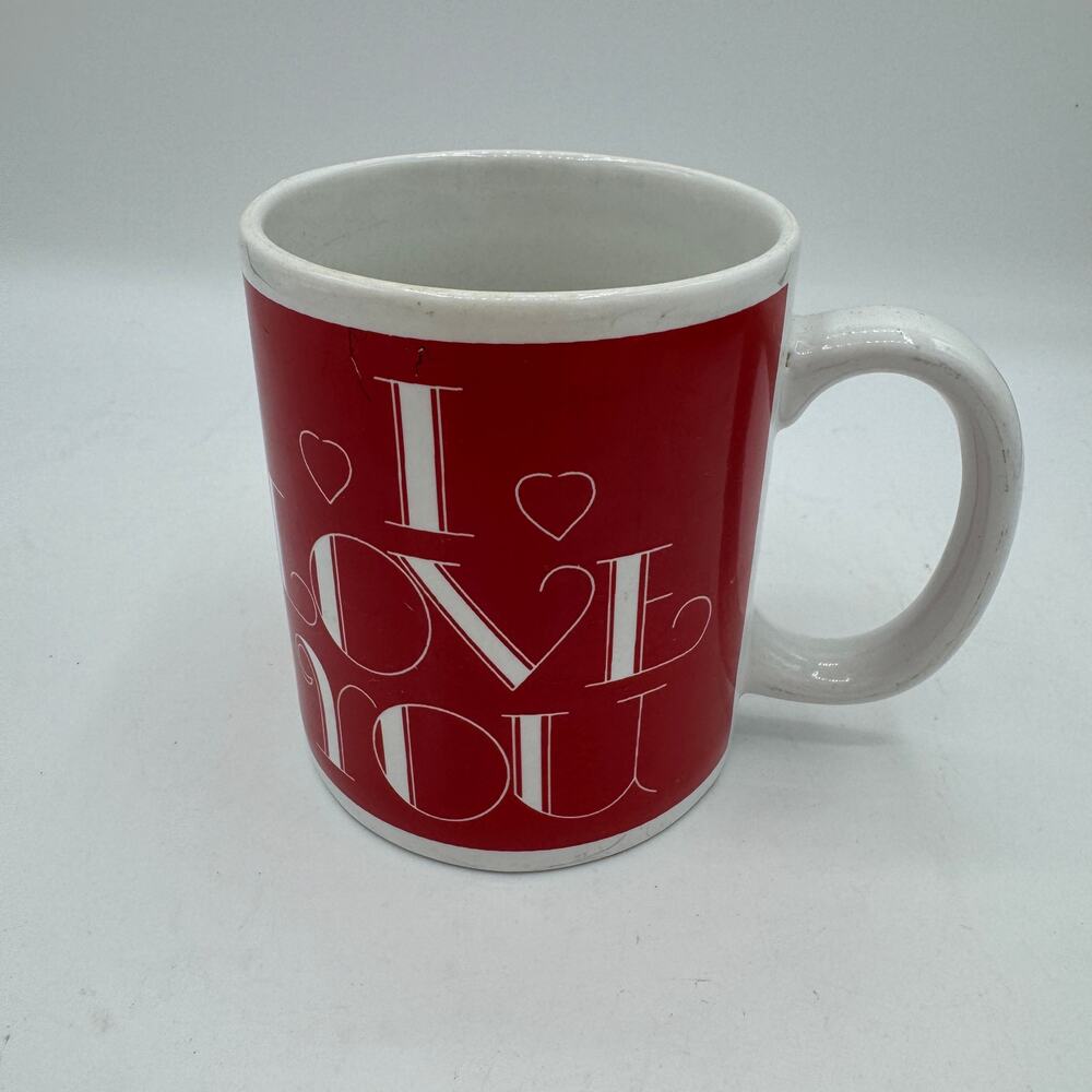Vintage Valentines Coffee Mug I Love You - Picture 2 of 7
